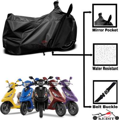 KEDIT Two Wheeler Cover for Universal For Bike(Zest, Black)