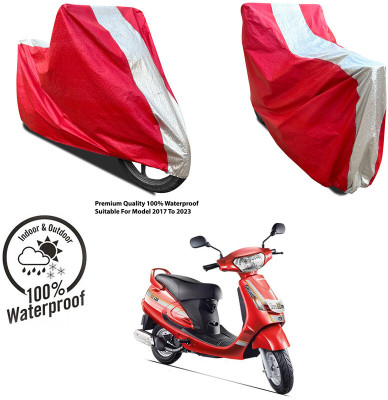 AUTOCAD Waterproof Two Wheeler Cover for TVS(Apache RTR 200, Silver, Red)