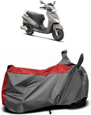 RM Collections Waterproof Two Wheeler Cover for Hero(Destini 125, Red, Grey)