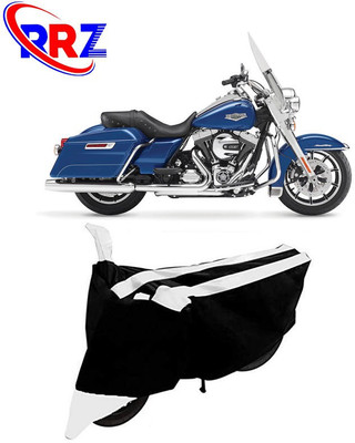 RRZ Waterproof Two Wheeler Cover for Harley Davidson(Road King, Black, White)