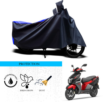 ANTHUB Waterproof Two Wheeler Cover for TVS(Ntorq 125, Black, Blue)