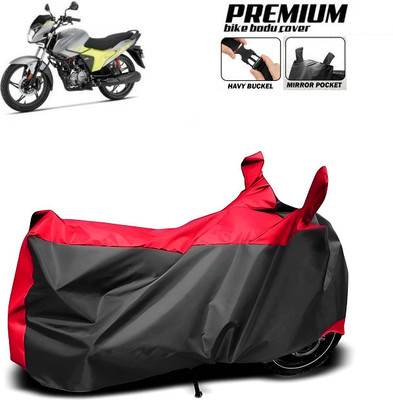 smwzxyu Waterproof Two Wheeler Cover for Universal For Bike(Glamour i3s, Red, Black)
