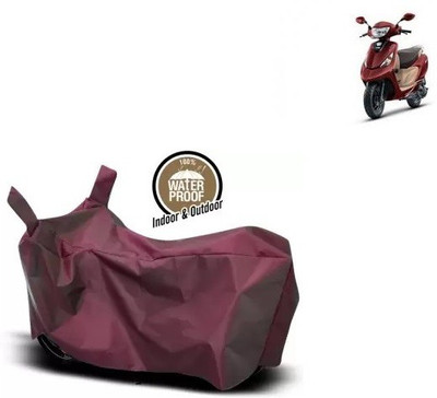 OliverX Waterproof Two Wheeler Cover for TVS(Zest, Maroon)