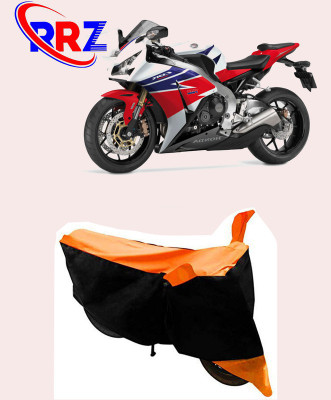 RRZ Waterproof Two Wheeler Cover for Honda(CBR1000RR Fireblade, Black, Orange)