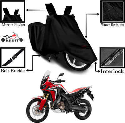 KEDIT Two Wheeler Cover for Honda(CRF1000L Africa Twin, Black)