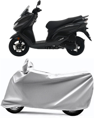 AUCTIMO Two Wheeler Cover for Suzuki(Burgman Street, Silver)