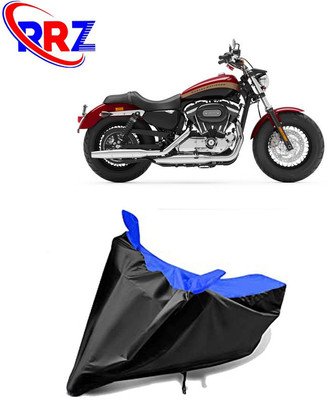 RRZ Waterproof Two Wheeler Cover for Harley Davidson(1200 Custom, Black, Blue)