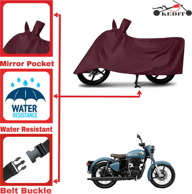 KEDIT Two Wheeler Cover for Royal Enfield(Classic 350 Signals, Maroon)