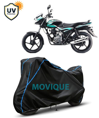 MOVIQUE Waterproof Two Wheeler Cover for Bajaj(Discover 100 DTS-i, Black, Blue)