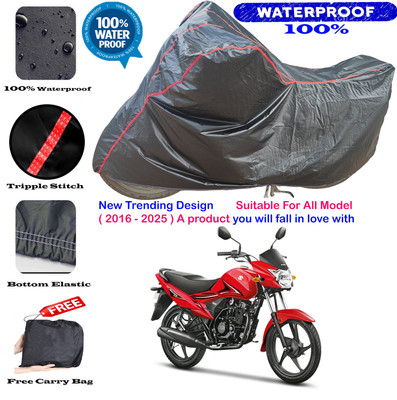 OliverX Waterproof Two Wheeler Cover for Suzuki(Hayate EP, Black, Red)