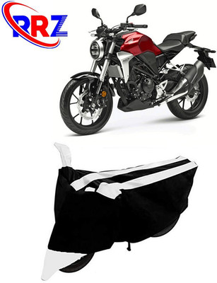 RRZ Waterproof Two Wheeler Cover for Honda(CB300R, Black, White)