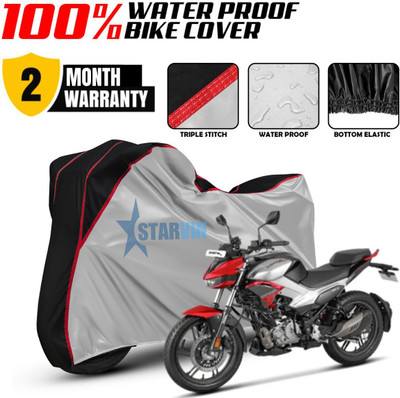 Starvin Waterproof Two Wheeler Cover for Hero(Xtreme, Silver, Black)