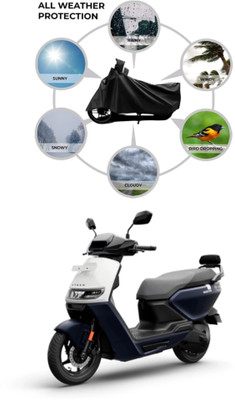 RAQTRO Waterproof Two Wheeler Cover for Ather(Scooty, Black)