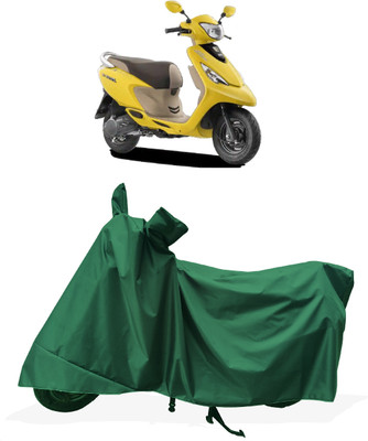 Tricway Two Wheeler Cover for TVS(Scooty Zest 110, Green)