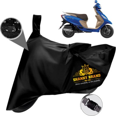 ShankyBrand Two Wheeler Cover for TVS, Universal For Bike(Scooty Zest 110 BS6, Black)