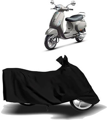 DeepShakshi AUTOMOTIVE Waterproof Two Wheeler Cover for Vespa(Vespa VXL 125, Black)