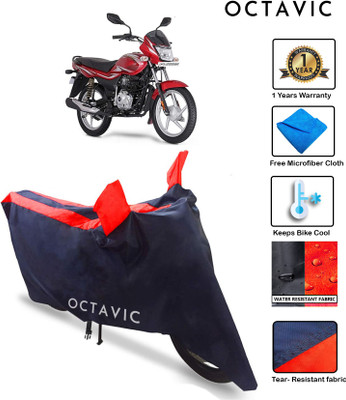 octavic Waterproof Two Wheeler Cover for Bajaj(Platina 100 DTS-i, Red)