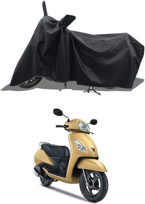 KANISHA ENTERPRISES Waterproof Two Wheeler Cover for TVS(Jupiter 125, Black)