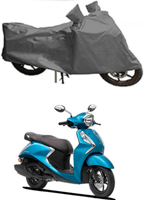 MMSSTAR Waterproof Two Wheeler Cover for Yamaha(Fascino 125, Grey)