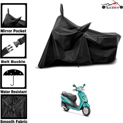 KEDIT Two Wheeler Cover for Universal For Bike(Duet, Black)