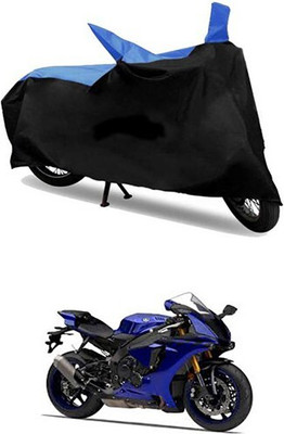 Mdstar Waterproof Two Wheeler Cover for Yamaha(Blue, Black)