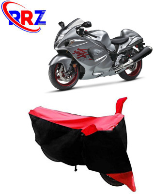AutoGalaxy Waterproof Two Wheeler Cover for Suzuki(GSX R1300 Hayabusa, Black, Red)