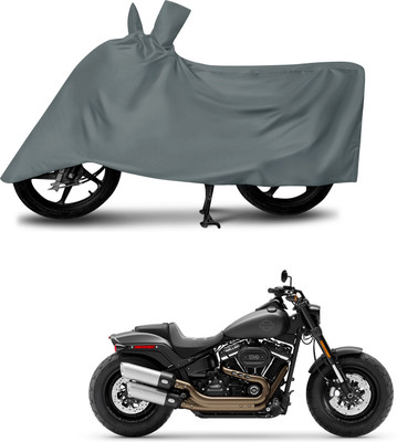 DeepShakshi AUTOMOTIVE Waterproof Two Wheeler Cover for Harley Davidson(Fat Boy, Grey)