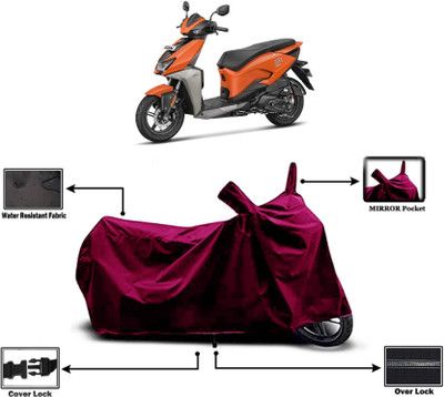 KEDIT Two Wheeler Cover for Hero(Scooty, Maroon)