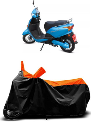 THE REAL ARV Waterproof Two Wheeler Cover for Hero(Electric Optima Plus, Orange)