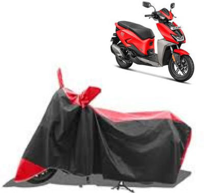 Mdstar Waterproof Two Wheeler Cover for Suzuki(Burgman Street, Red, Black)