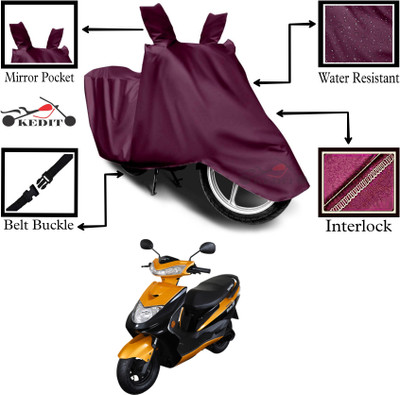 KEDIT Two Wheeler Cover for Ampere(REO, Maroon)