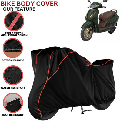kerwa Waterproof Two Wheeler Cover for Honda(Aviator, Black, Red)