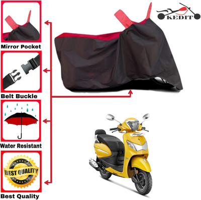 AASHTIK MART Two Wheeler Cover for Hero(Pleasure Plus, Red, Black)