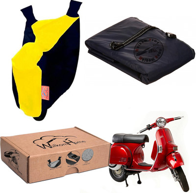 WolkomHome Waterproof Two Wheeler Cover for LML(Star Euro 200, Yellow, Blue)