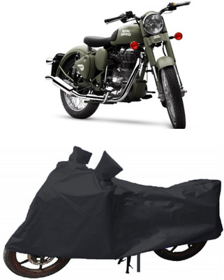 ENTIRELY ELITE Waterproof Two Wheeler Cover for Royal Enfield(Battle Green, Black)
