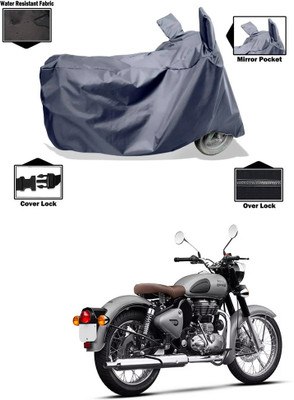 CODOKI Waterproof Two Wheeler Cover for Royal Enfield(Classic Gunmetal, Grey)