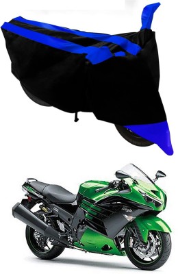 Furious3D Two Wheeler Cover for Kawasaki(Ninja ZX-14R, Blue, Black)