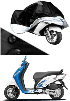 AutoTiger Two Wheeler Cover for Honda(Activa i, Silver, Black)