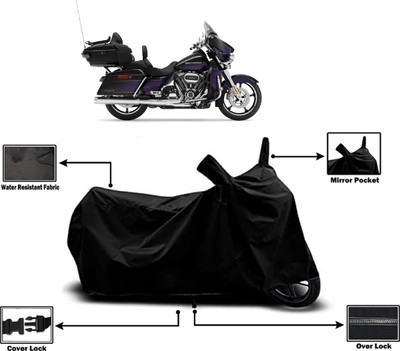 Amexride Two Wheeler Cover for Harley Davidson(CVO Limited, Black)