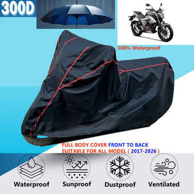 AutoGalaxy Waterproof Two Wheeler Cover for Suzuki(Gixxer 250, Black, Red)