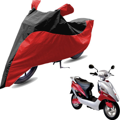 RiderShine Two Wheeler Cover for Hero(Electric Maxi, Red, Black)