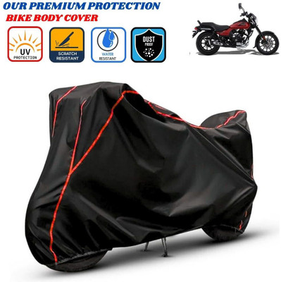Delphinium Waterproof Two Wheeler Cover for Bajaj(Avenger Street 160, Black, Red)