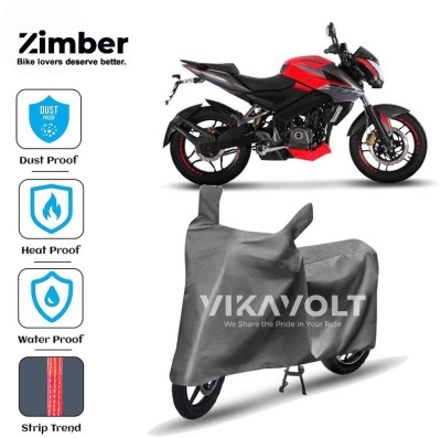 ZIMBER Two Wheeler Cover for Bajaj(Pulsar 200 NS DTS-i, Grey)