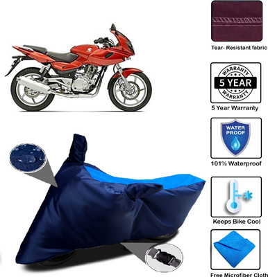 MISSION COLLECTION Waterproof Two Wheeler Cover for Bajaj(Pulsar 220 DTS-i, Blue)