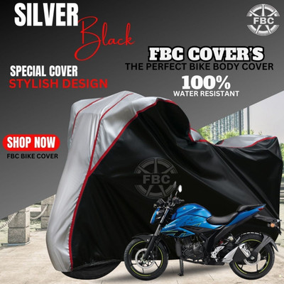 FBC Waterproof Two Wheeler Cover for Suzuki(Gixxer Special Edition BS6, Silver, Multicolor)
