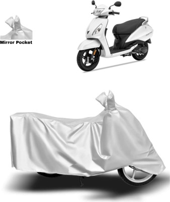 AutoRash Two Wheeler Cover for TVS(Jupiter, Silver)