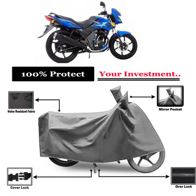 Amexride Two Wheeler Cover for TVS(Flame SR125, Grey)