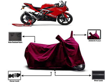 Amexride Two Wheeler Cover for TVS(Apache RR 310, Maroon)