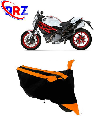 RRZ Waterproof Two Wheeler Cover for Ducati(Monster 796 S2R, Black, Orange)