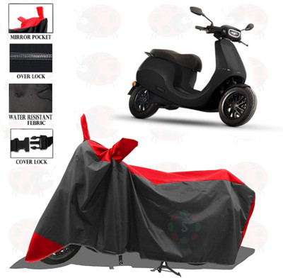 sowelar Waterproof Two Wheeler Cover for Ola(SS, Red, Black)